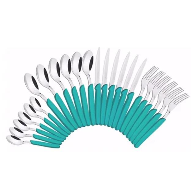 Set Cubiertos Tramontina Carmel 24 Piezas Azul (23499/0269