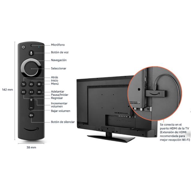 Amazon Fire Tv Stick 4k (Sin transformador/ Sin Pilas)