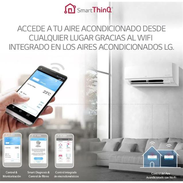 Split Dual Inverter LG 3100 Frío/Calor WiFi (S4NW12JA31A)