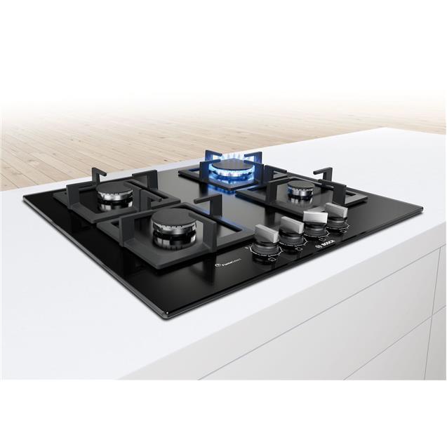 Anafe Bosch Gas/60 Cm/ 4 Hornallas/R.F./Gas/Negro (Ppp6a6b20)