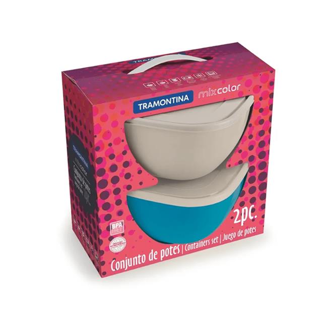 Set Potes Tramontina 25099/950 Mix Color 2 piezas 4 Litros