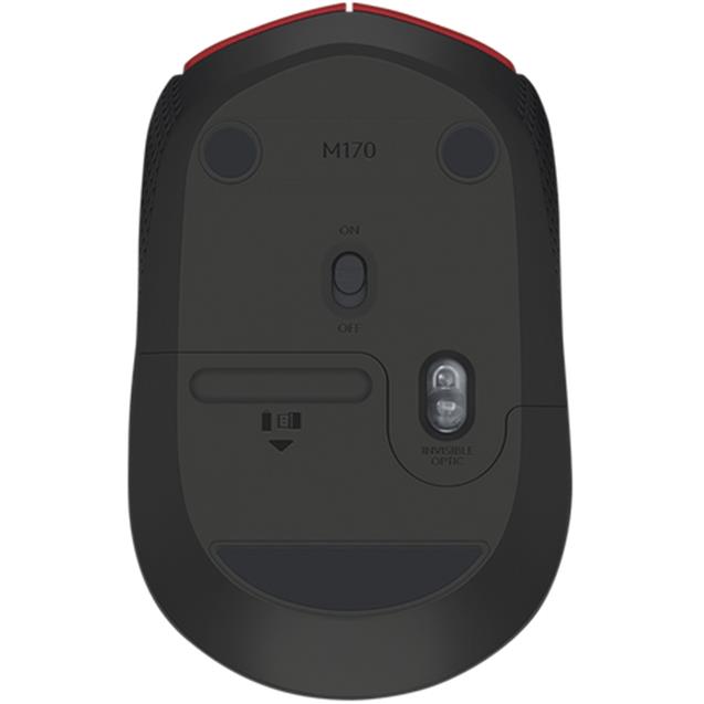 Mouse Logitech M170 Wireless Usb 2.4 Ghz Rojo