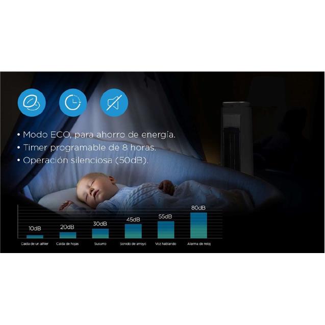 Calefactor Midea Cerámica/Torre 2000w Negro (TCHF20BE1)
