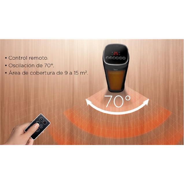 Calefactor Midea Cerámica/Torre 2000w Negro (TCHF20BE1)
