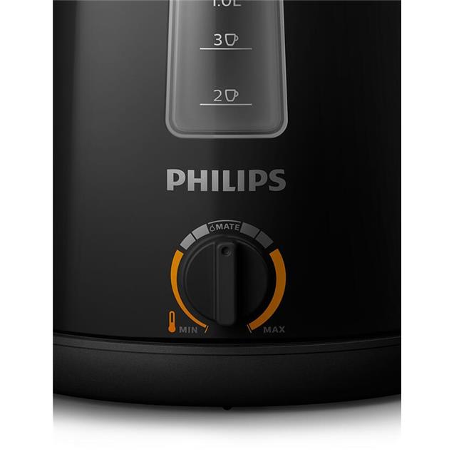 Pava Eléctrica Philips Hd936890 Negra C/Selector P/Mate 1.7lts