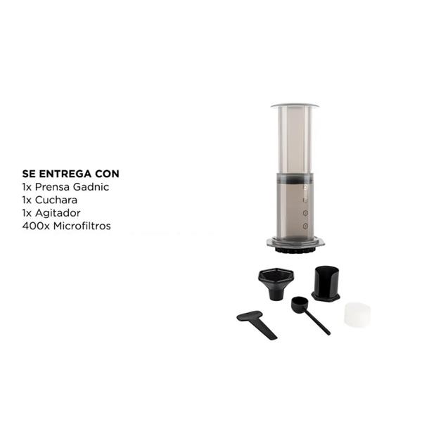 Cafetera Gadnic Cuk Aeropress Accesorios 3 Tazas Gris (CAFETE05)