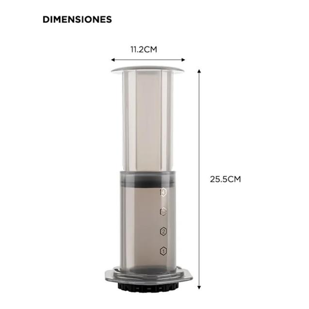 Cafetera Gadnic Cuk Aeropress Accesorios 3 Tazas Gris (CAFETE05)