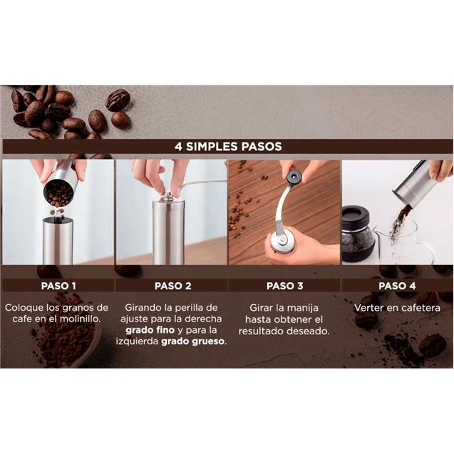 Molinillo Gadnic 40grs Manual Inoxidable (GRINDER3)