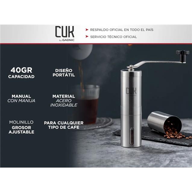 Molinillo Gadnic 40grs Manual Inoxidable (GRINDER3)