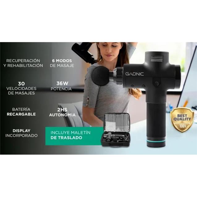 Masajeador Gadnic Pistola Rehabilitacion Muscular (MASAJ017)
