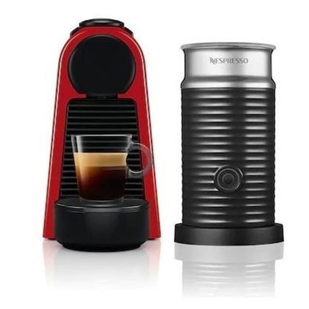 Cafetera Nespresso Essenza Red 0.6 Lts  + Aeroccino3