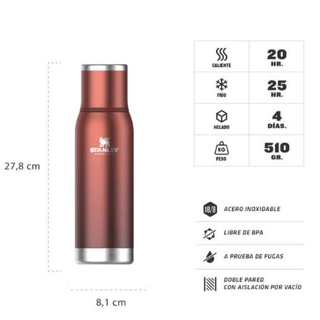 Termo Stanley Adventure To Go 750 Ml Terracota (12210002)