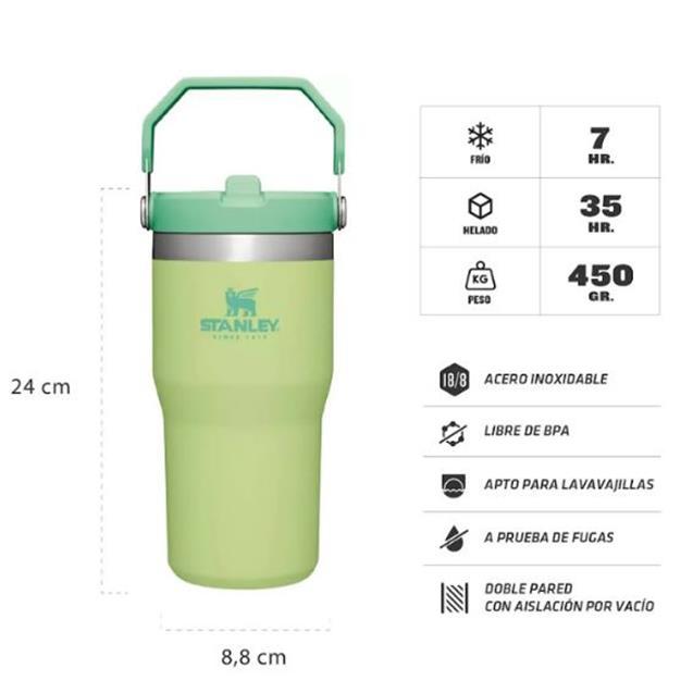 Vaso Stanley Flip Straw 591 Ml Verde Claro (9994171)