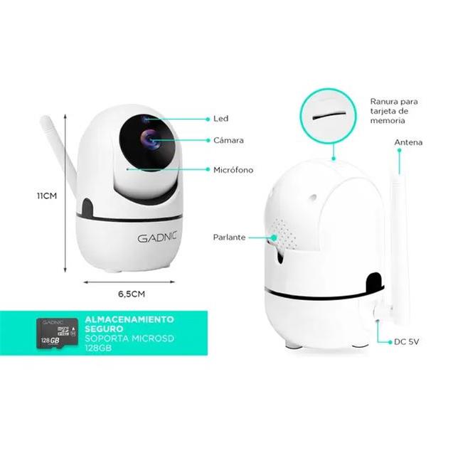 Camara Seguridad. Gadnic Wifi Hd (P2P00009)