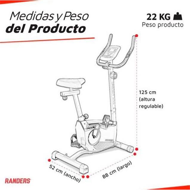 Bici Fija Magnética Randers - 100kg (ARG456)