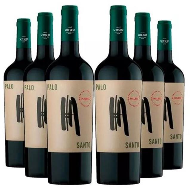 Caja Vino Urqo Palo Santo Malbec. 750cc X 6 Unidades