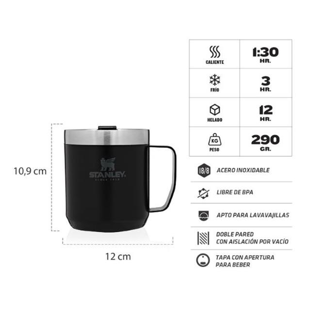 Taza Stanley Camp Mug 354 Ml Negro (09366035)