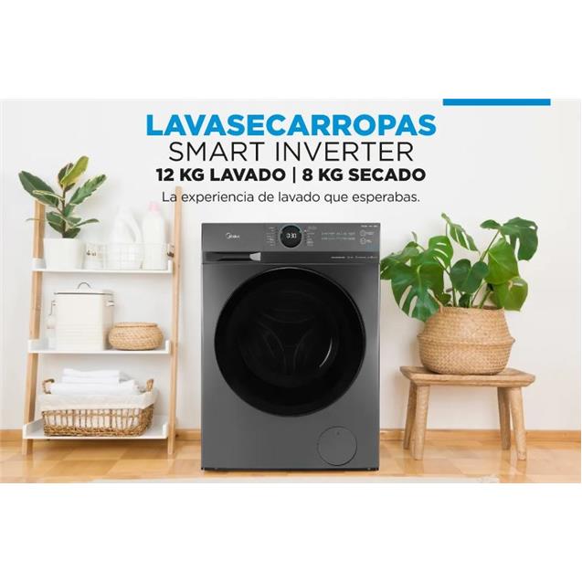 Lavasec. Midea 12/8kg Inverter Wi-Fi Gris (MF200D120B)