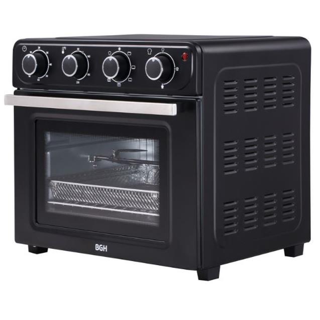Horno Eléctrico. Bgh 30 Lts Spiedo Airfryer Negro (BHE30FN24T)