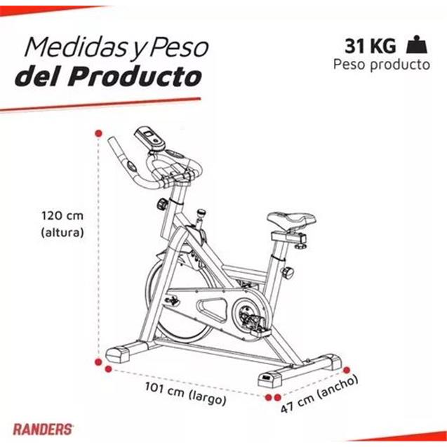 Bicicleta Randers Spinnig 120kg (ARG874SP)