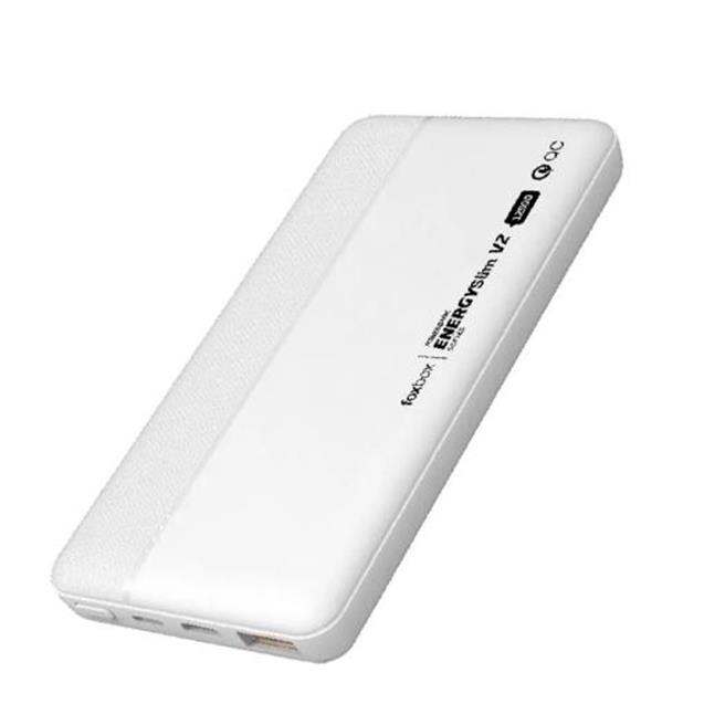 Powerbank Foxbox Energy Slim Wireless V2 12000 Blanco (6891)