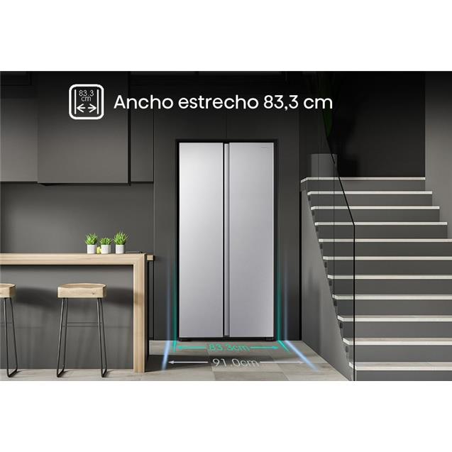 Heladera Hisense Side By Side 468lts Silver (RS3N428NAD)