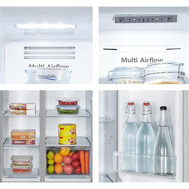 Heladera Hisense Side By Side 468lts Silver (RS3N428NAD)