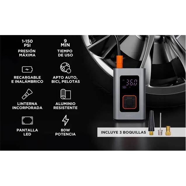 INFLADOR GADNIC AV000042 INALAMBRICO MINI RECARGABLE