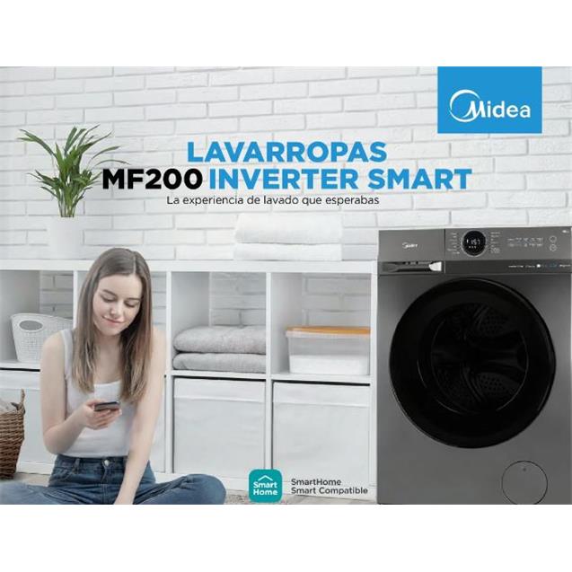 Lavarropas Midea 8kg 1400 Rpm Inverter Titanium (MF200W80)