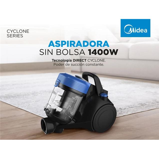 Aspiradora Midea 1400 W S/Bolsa Cicl. Blue (S214TAR4)