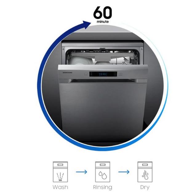 Lavavajilla Samsung 14 Cubiertos. Inverter Silver (DW60M6050FS)