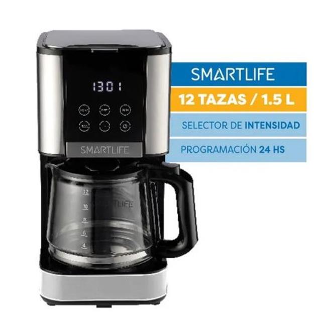 Cafetera Smartlife 12 Tazas 1.5 Lts Digital (SLCMD1520)