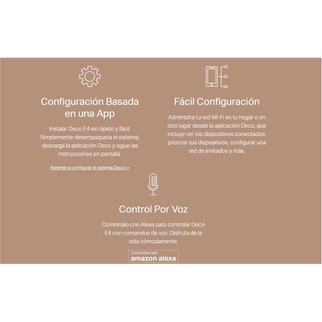Extensor De Wifi Access Point Tp-Link Deco E4 Ac1200 Mesh Pack X2