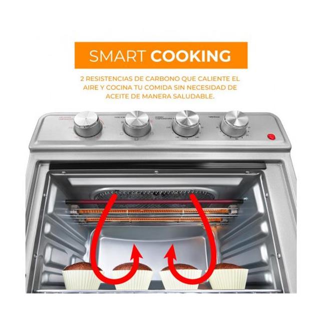 Horno/ Grill Eléctrico, Airfryer 23 Lts (HGFA2323PI)