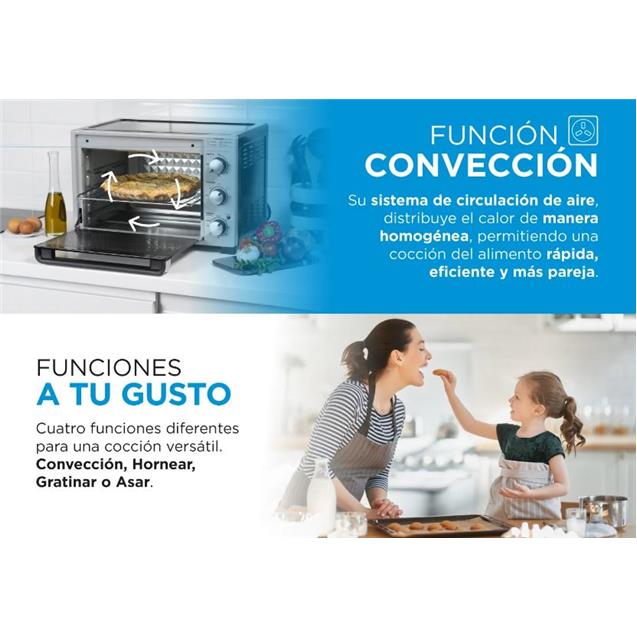 Horno Eléctrico Midea Convección 32lts Grill (TOM332SAR4)