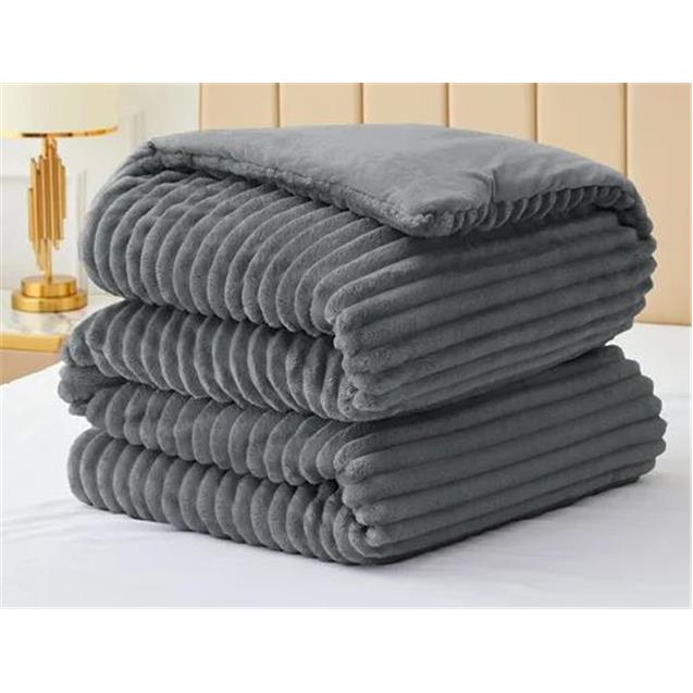 Acolchado Nordico Luxury Rib Gris King 280 x 230
