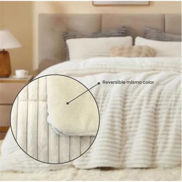 Acolchado Nordico Luxury Rib King Natural 280x230