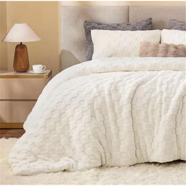 Acolchado Nordico Luxury Embossed Twin Natural 170x230 C/Fundas De Almohadas