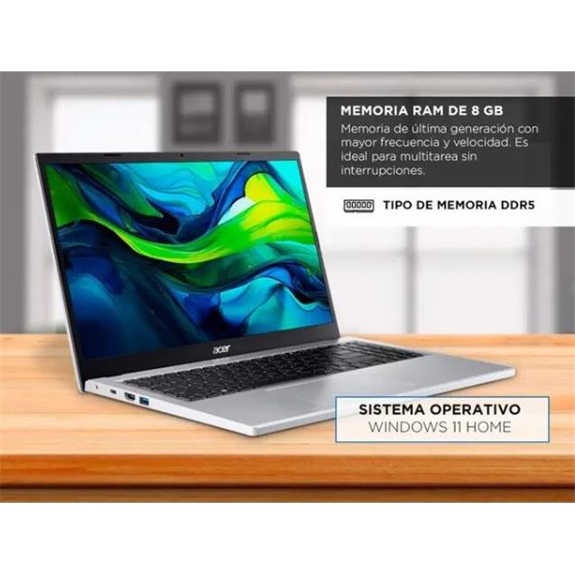 Notebook Acer I3-N305 15.6"/ 8gb 128gb/ W11/ Silver