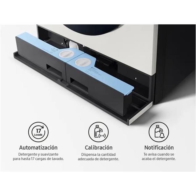 Lavasecarropas Samsung Bespoke IA 22kg Inverter Blanco (WD22FB8690BE)