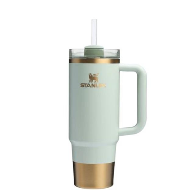 Vaso Stanley Quencher 2.0 887 Ml Gilded Celadon - Verde/Dorado (10829-419)