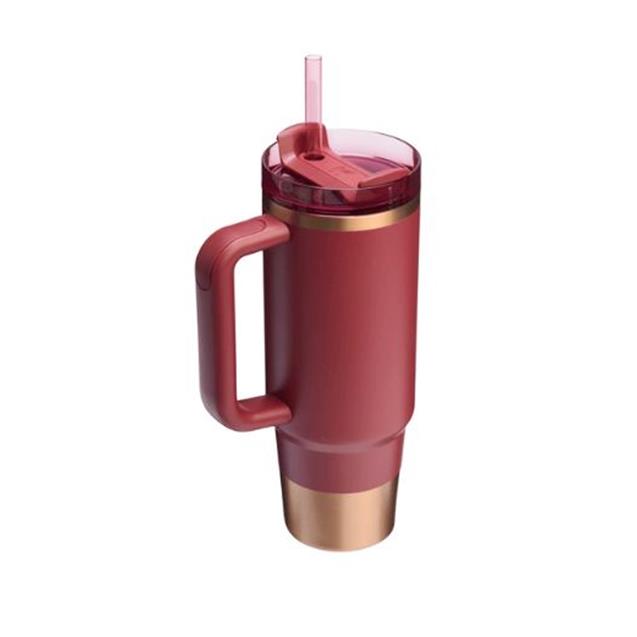 Vaso Stanley Quencher 2.0 887 Ml Gilded Pomegranate- Bordo/Dorado (10829-421)