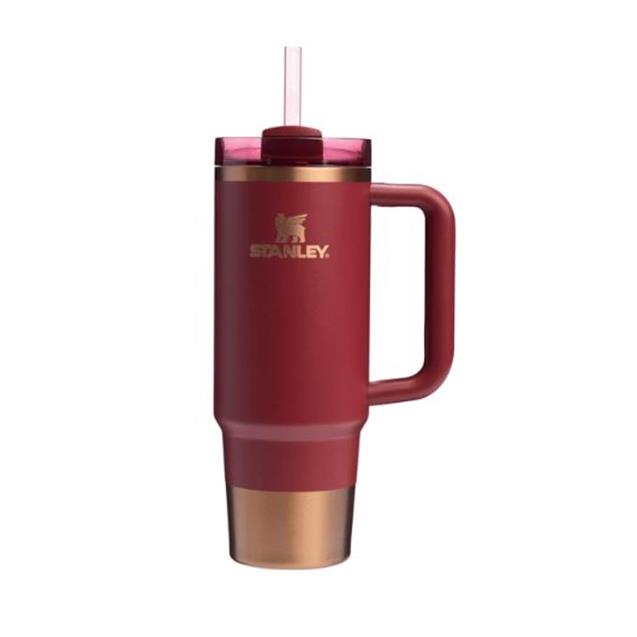 Vaso Stanley Quencher 2.0 887 Ml Gilded Pomegranate- Bordo/Dorado (10829-421)