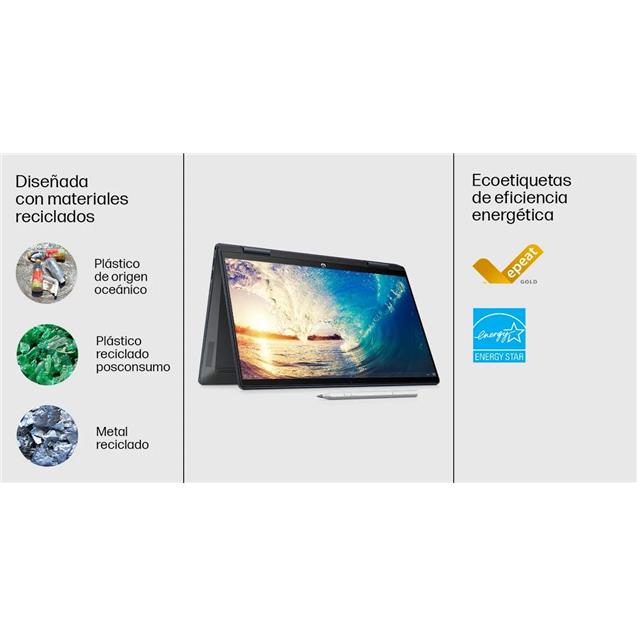 Notebook Hp Convertible 2-En-1 Pavilion X360/  I5-1235u/ 8gb 512gb/ 14" Fhd W11h (14EK0008LA)