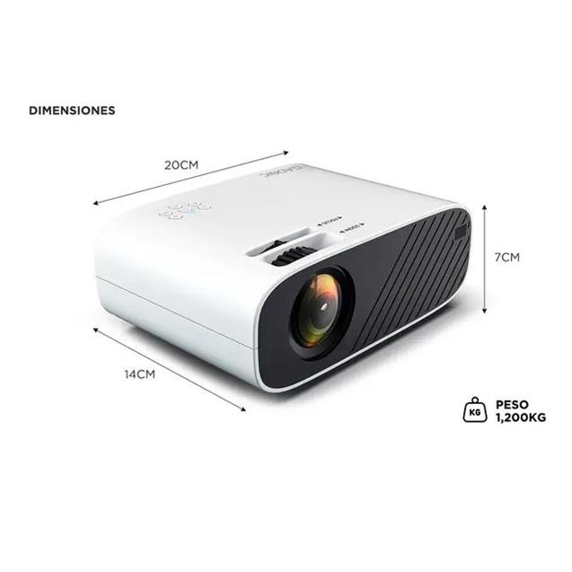 Proyector Gadnic Hd Wifi 5500 Lumenes (PROJ093W)
