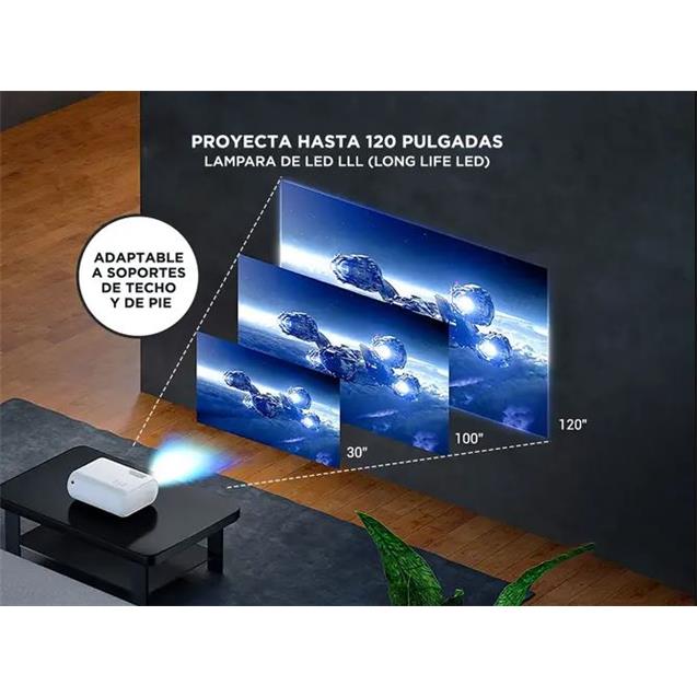 Proyector Gadnic Hd Wifi 5500 Lumenes (PROJ093W)