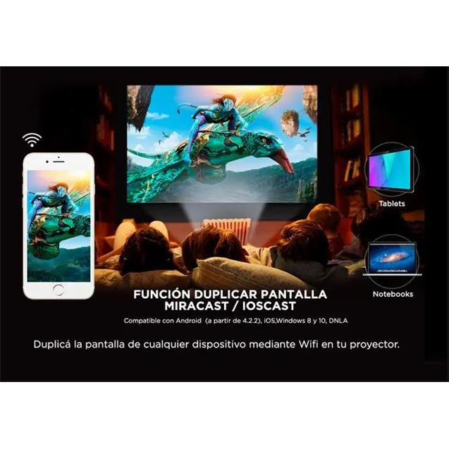 Proyector Gadnic Hd Wifi 5500 Lumenes (PROJ093W)