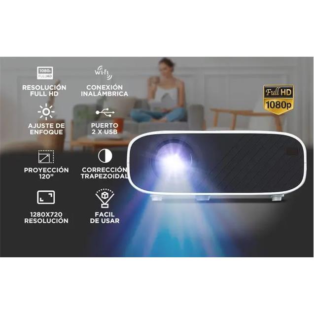 Proyector Gadnic Hd Wifi 5500 Lumenes (PROJ093W)