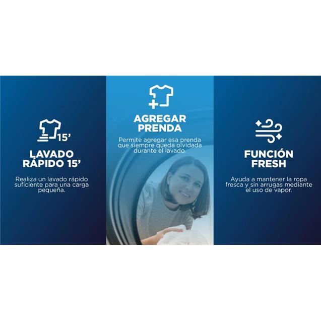 Lavasecarropas Midea 8/6kg Inverter Wi-Fi Gris (MF200D80WB)