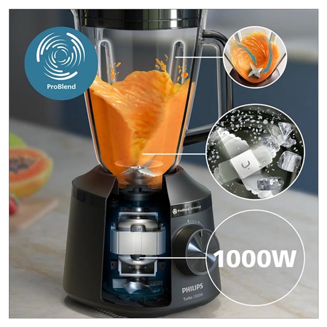 Licuadora Philips 1000w 3LT Black (2260/90)